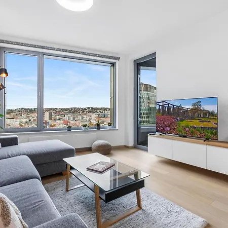 Apartman Sky Park 19Th Floor Panoramic Castle View Pozsony